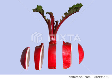 Round sliced red turnip 86993580