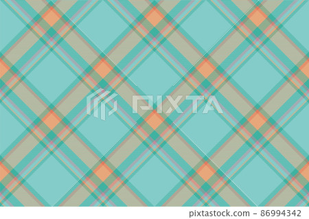 Tartan plaid background, diagonal check seamless pattern. Vector fabric texture for textile print, wrapping paper, gift card, wallpaper. 86994342