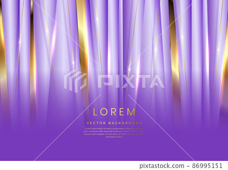 Luxury Elegant light purple vertical stripes pattern with diagonal gold stripes lines. 86995151