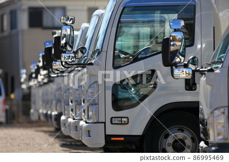Lined up truck image Lined up truck image 86995469