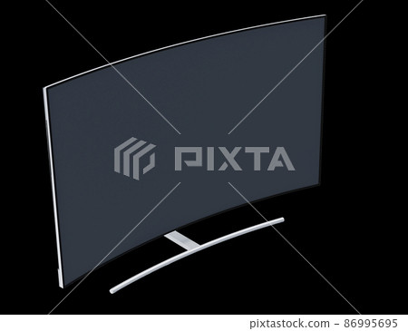 LED TV isolated on black background 3d model LED TV isolated on black background 3d model 86995695