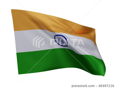 3d illustration flag of India. Indian high... - Stock Illustration ...