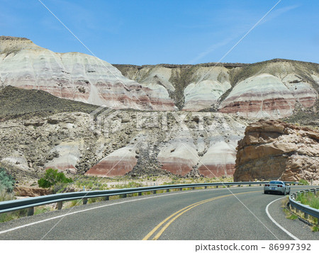 UT24 runs through Capitol Reef National Park, Utah, USA 86997392