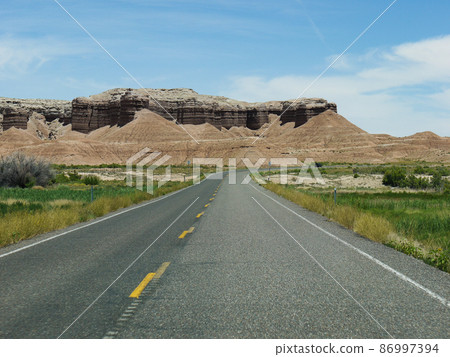 UT24 runs through Capitol Reef National Park, Utah, USA 86997394