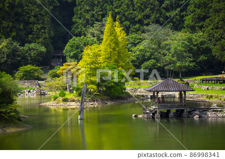 台灣，高山湖泊，明池，涼亭，台湾、高山湖、明池、パビリオン、 lake, pavilion, 86998341