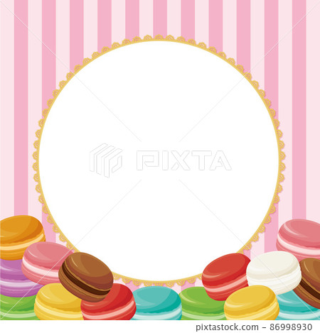 Macaron circle frame - Stock Illustration [86998930] - PIXTA