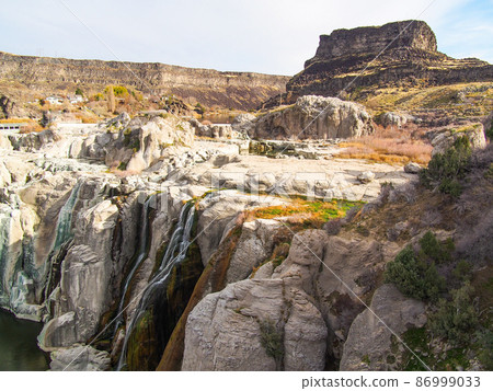 美國愛達荷州冬季肖肖尼瀑布 86999033