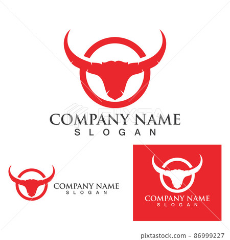Cow Horn  Logo Template vector icon 86999227