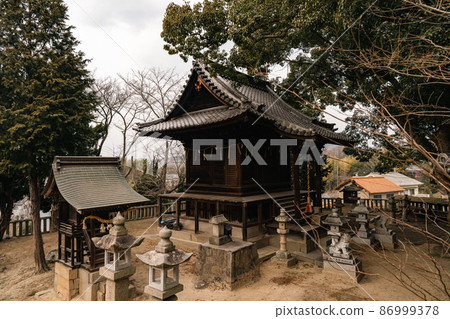 Scenery with a shrine without people Scenery with a shrine without people 86999378