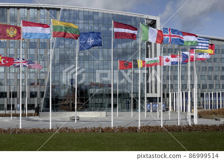NATO Headquarters in Brussels, Belgium, political and administrative centre of the Alliance 86999514