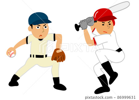 High school baseball pitcher and batter set 86999631