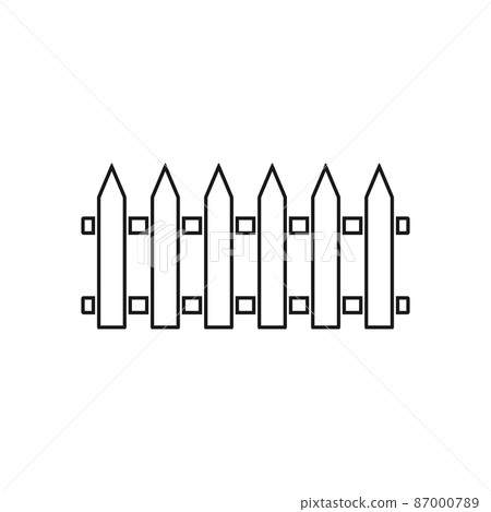 Fence line icon. Editable Vector Symbol Illustration. 87000789
