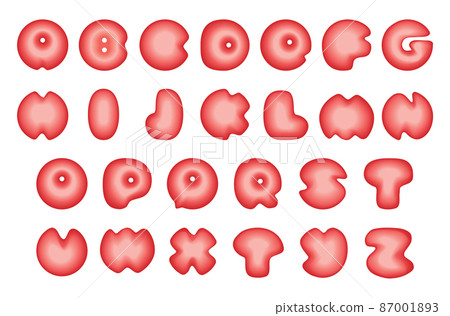 Vector stylized alphabet as blue spherical bubbles Vector stylized alphabet as blue spherical bubbles 87001893