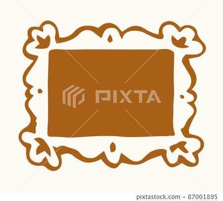 Framed mirror. Vector drawing icon Framed mirror. Vector drawing icon 87001895