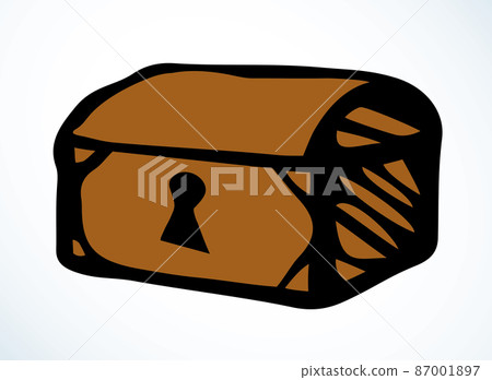 Treasure chest. Vector drawing icon Treasure chest. Vector drawing icon 87001897