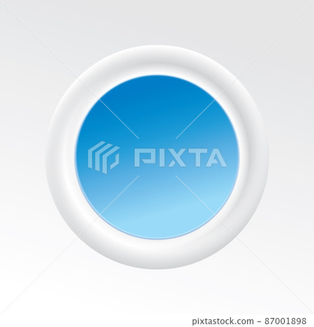 Big white button. Vector drawing Big white button. Vector drawing 87001898