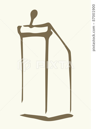 Pulpit with microphone. Vector drawing Pulpit with microphone. Vector drawing 87001900