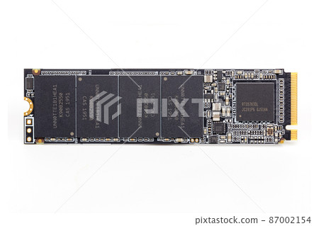 NVME M.2 SSD 2280 3Dnand SLC drive stick isolated on white background 87002154