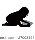 a child body silhouette vector 87002394