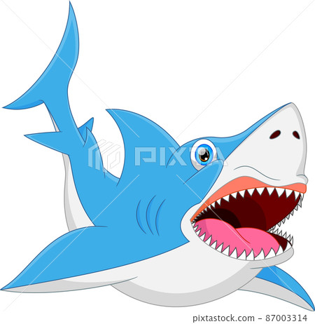 funny shark pose with smile funny shark pose with smile 87003314