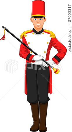 cute boy wearing marching band leader costume cute boy wearing marching band leader costume 87003317