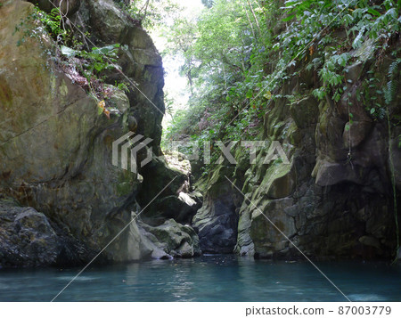 Sunny view of the landscape during a river tracing event 87003779