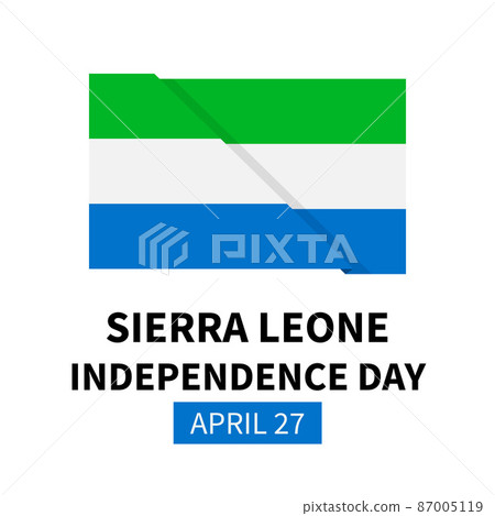 Sierra Leone Independence Day typography poster. National holiday celebrated on April 27. Vector template for banner, greeting card, flyer, etc Sierra Leone Independence Day typography poster. National holiday celebrated on April 27. Vector template for banner, greeting card, flyer, etc 87005119