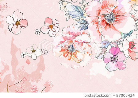 Abstract beautiful oil painting flower vintage illustration Abstract beautiful oil painting flower vintage illustration 87005424