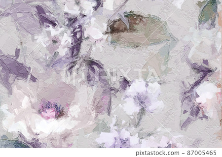 Abstract beautiful oil painting flower vintage illustration Abstract beautiful oil painting flower vintage illustration 87005465