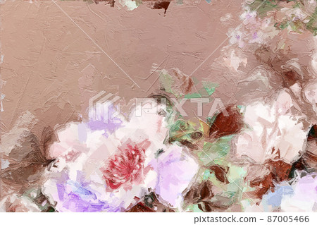 Abstract beautiful oil painting flower vintage illustration Abstract beautiful oil painting flower vintage illustration 87005466