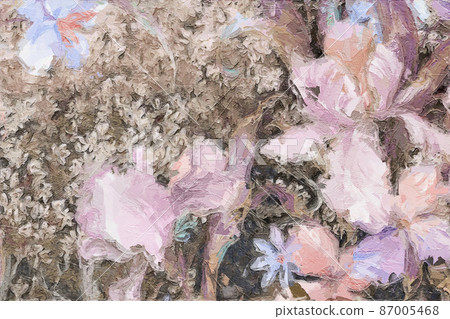 Abstract beautiful oil painting flower vintage illustration Abstract beautiful oil painting flower vintage illustration 87005468