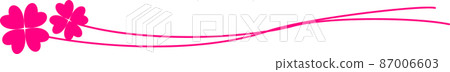 Four-leaf clover decorative line dark pink Four-leaf clover decorative line dark pink 87006603