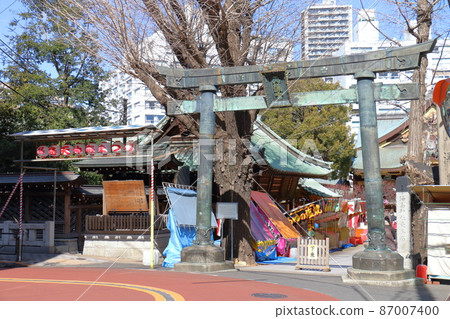 湯島天神社表參道青銅鳥居梅花節湯島天滿宮湯島神社，俗稱湯島天神，湯島，文京區，東京 87007400