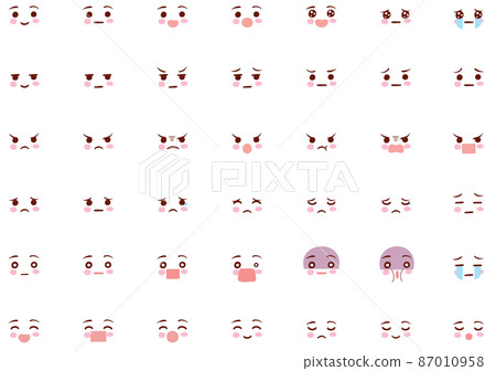 面部表情圖標列表集(染料臉頰) 面部表情圖標列表集(染料臉頰) 87010958