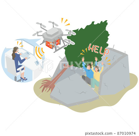 發現被困在瓦礫下的人的無人機 87010974