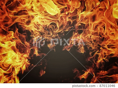 Illustration of a burning fire Illustration of a burning fire 87011046