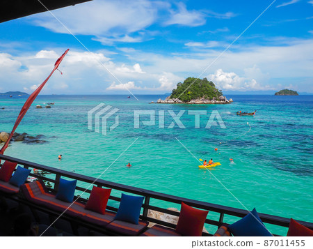 The best view from the beach resort's hill restaurant 87011455