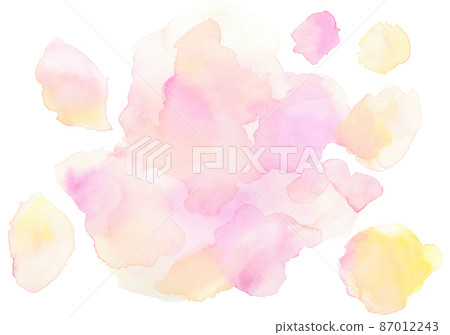 水彩出血紋理粉紅色橙色 水彩出血紋理粉紅色橙色 87012243