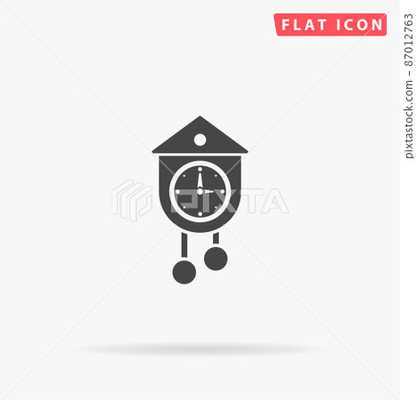 Cuckoo clock flat vector icon 87012763