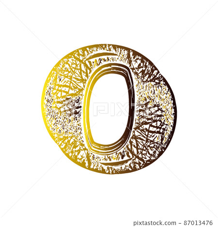 Gradient shifted letter.Art font. 87013476