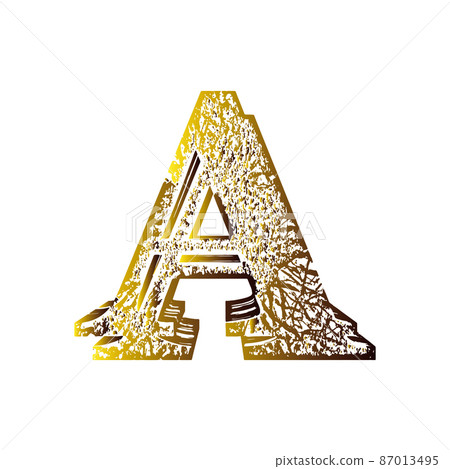 Gradient shifted letter.Art font. 87013495