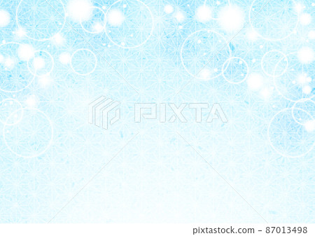 Blue halo glitter fluffy hemp leaf background 87013498