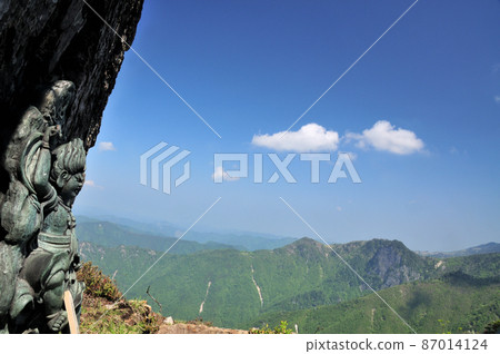 從大峰山眺望七面山園花（藏王權現）[奈良縣戶津川村下北山村] 87014124