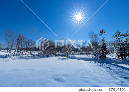 羊蹄山和冬日的陽光 羊蹄山和冬日的陽光 87014191