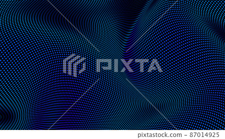 Abstract gradient wave of particles. Digital background. Futuristic vector illustration. 87014925