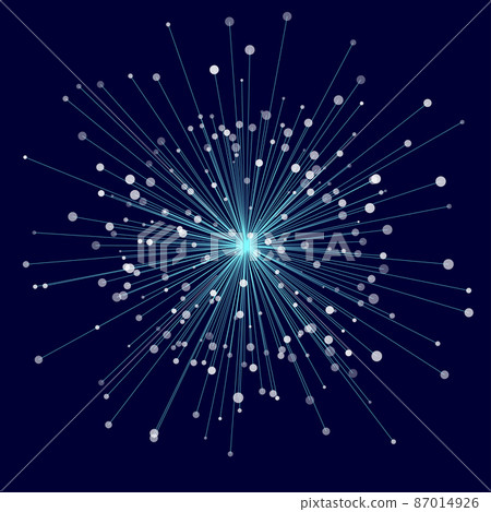 Point and curve constructed the sphere wire frame, technological abstract illustration. 87014926