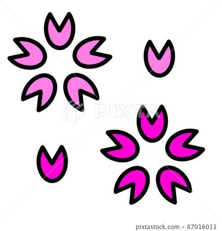 Flowers that bloom beautifully in March and April (commonly known as cherry blossoms) 87016011