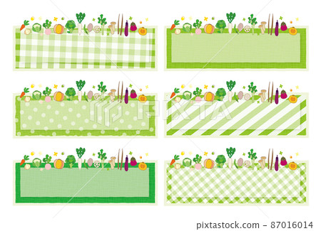 Vegetable text frame set Green system 87016014