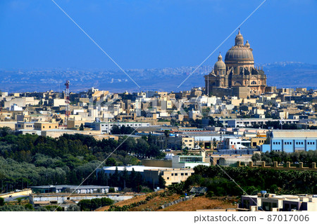 View of St. John Pubtest Church from Malta, Gozo, Gozo Cathedral and Citadel Fortress 87017006