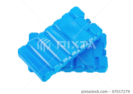 Two ice packs isolated on a white background. Cold accumulators. 87017279
